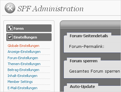 Screenshot Simple Press Forum-Plugin